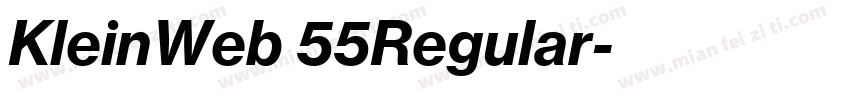 KleinWeb 55Regular字体转换